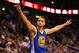 PHOENIX, AZ - APRIL 05: Stephen Curry #30 of the Golden State Warriors reacts in the final moments of the NBA game against the Phoenix Suns at US Airways Center on April 5, 2013 in Phoenix, Arizona. The Warriors defeated the Suns 111-107. NOTE TO USER: User expressly acknowledges and agrees that, by downloading and or using this photograph, User is consenting to the terms and conditions of the Getty Images License Agreement. (Photo by Christian Petersen/Getty Images)