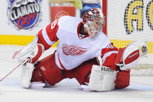 Begin Scores Twice as Flames Edge Red Wings