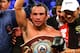 LAS VEGAS, NV - DECEMBER 08: Juan Manuel Marquez celebrates after defeating Manny Pacquiao by a sixth round knockout in their welterweight bout at the MGM Grand Garden Arena on December 8, 2012 in Las Vegas, Nevada. (Photo by Al Bello/Getty Images)