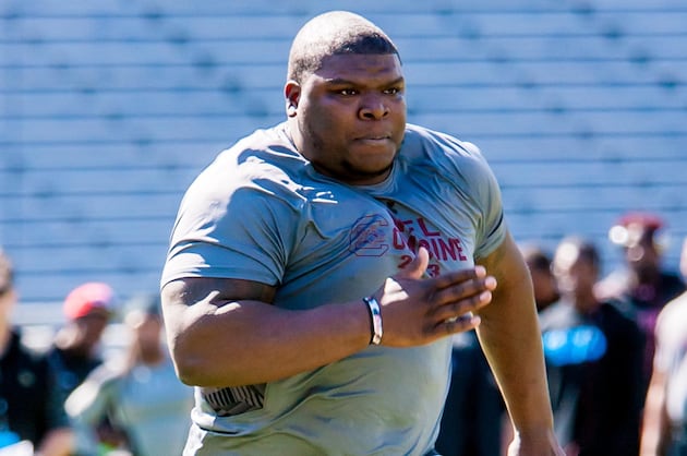 South Carolina Strongman Jerideau Visits Packers