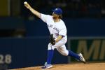R.A. Dickey Leaves Start with Neck and Back Stiffness 