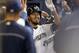 MILWAUKEE, WI - APRIL 18: Yovani Gallardo #49 of the Milwaukee Brewers is greeted by teammates after hitting a two run home run off of Matt Cain #18 of the San Francisco Giants in the second inning at Miller Park on April 18, 2013 in Milwaukee, Wisconsin. (Photo by Tom Lynn/Getty Images)