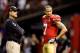 NEW ORLEANS, LA - FEBRUARY 03: Head coach Jim Harbaugh and Colin Kaepernick #7 of the San Francisco 49ers look on against the Baltimore Ravens during Super Bowl XLVII at the Mercedes-Benz Superdome on February 3, 2013 in New Orleans, Louisiana. (Photo by Ezra Shaw/Getty Images)