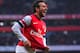 LONDON, ENGLAND - FEBRUARY 23: Santi Cazorla of Arsenal celebrates scoring to make it 2-1 during the Barclays Premier League match between Arsenal and Aston Villa at the Emirates Stadium on February 23, 2013 in London, England. (Photo by Michael Regan/Getty Images)