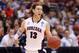 SALT LAKE CITY, UT - MARCH 23: Kelly Olynyk #13 of the Gonzaga Bulldogs moves the ball in the first half while taking on the Wichita State Shockers during the third round of the 2013 NCAA Men's Basketball Tournament at EnergySolutions Arena on March 23, 2013 in Salt Lake City, Utah. (Photo by Streeter Lecka/Getty Images)