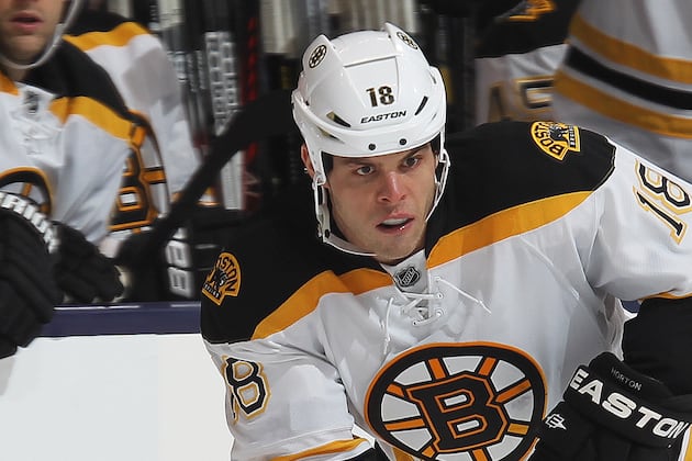 Bruins' Nathan Horton Leaves Game After Fight with Jarome Iginla