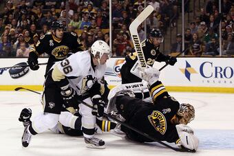 Jokinen scores to tie the game at 1 in the second period.
