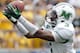 PITTSBURGH, PA - SEPTEMBER 01: Aaron Dobson #3 of the Marshall Thundering Herd catches a pass against the West Virginia Mountaineers during the game on September 1, 2012 at Mountaineer Field in Morgantown, West Virginia. (Photo by Justin K. Aller/Getty Images)
