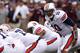 STARKVILLE, MS - SEPTEMBER 08: Quarterback Kiehl Frazier #10 of the Auburn Tigers changes the play at the lie of scrimmage in the first quarter of a NCAA college football game against Mississippi State on September 8, 2012 at Davis Wade Stadium in Starkville, Mississippi. (Photo by Butch Dill/Getty Images)