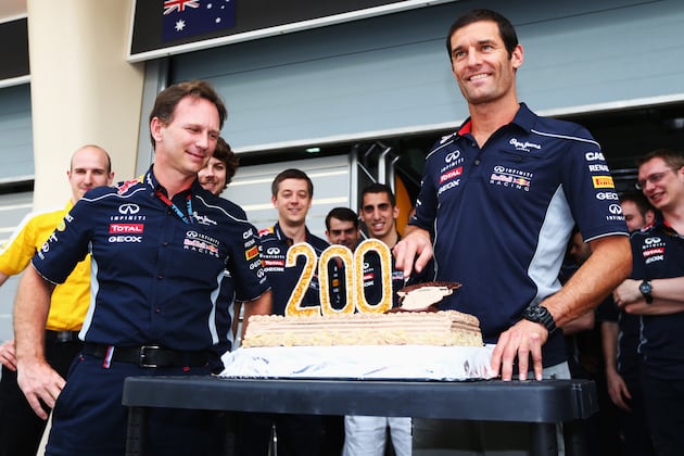 Mark Webber Celebrates 200th Grand Prix in Bahrain