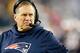 FOXBORO, MA - DECEMBER 10: Bill Belichick of the New England Patriots watches the action against the Houston Texans in the second half at Gillette Stadium on December 10, 2012 in Foxboro, Massachusetts. (Photo by Jim Rogash/Getty Images)