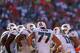 MIAMI GARDENS, FL - NOVEMBER 25: Jake Long #77 of the Miami Dolphins gets the play in the huddle during a game against the Seattle Seahawks at Sun Life Stadium on November 25, 2012 in Miami Gardens, Florida. (Photo by Mike Ehrmann/Getty Images)