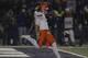 MANHATTAN, KS - NOVEMBER 3: Quinn Sharp #13 of the Oklahoma State Cowboys punts the ball against the Kansas State Wildcats at Bill Snyder Family Football Stadium on November 3, 2012 in Manhattan, Kansas. (Photo by Ed Zurga/Getty Images)