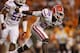 KNOXVILLE, TN - SEPTEMBER 15: Matt Elam #22 of the Florida Gators celebrates his pass interception against the Tennessee Volunteers during the second half of play at Neyland Stadium on September 15, 2012 in Knoxville, Tennessee. (Photo by John Sommers II/Getty Images)