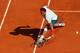 MONTE-CARLO, MONACO - APRIL 21: Rafael Nadal of Spain plays a backhand volley against Novak Djokovic of Serbia in their final match during day eight of the ATP Monte Carlo Masters,at Monte-Carlo Sporting Club on April 21, 2013 in Monte-Carlo, Monaco. (Photo by Clive Brunskill/Getty Images)