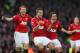 Michael Carrick, Robin van Persie and Rafael celebrate beating Aston Villa tonight to clinch the Premier League, but none of them would get in to an all-time United XI