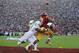 LOS ANGELES, CA - NOVEMBER 03: Robert Woods #2 of the USC Trojans scores a touchdown in the first half as Avery Patterson #21 and Erick Dargan #4 of the Oregon Ducks tackle him at Los Angeles Memorial Coliseum on Novemver 3, 2012 in Los Angeles, California. (Photo by Robert Laberge/Getty Images)