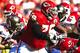 Aug 10, 2012; Kansas City, MO, USA; Kansas City Chiefs tackle Brandon Albert (76) on the sidelines against the Arizona Cardinals in the second half at Arrowhead Stadium. Kansas City won the game 27-17. Mandatory Credit: John Rieger-USA TODAY Sports