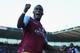 STOKE ON TRENT, ENGLAND - APRIL 06: Christian Benteke of Aston Villa celebrates scoring his team's third goal to make the score 1-3 during the Barclays Premier League match between Stoke City and Aston Villa at the Britannia Stadium on April 6, 2013 in Stoke on Trent, England. (Photo by Chris Brunskill/Getty Images)