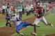 HOUSTON, TX - SEPTEMBER 08: Quinton Patton #4 of the Louisiana Tech Bulldogs makes a one handed catch in the corner of the endzone as he beats D.J. Hayden #2 of the Houston Cougars on the play at Robertson Stadium on September 8, 2012 in Houston, Texas. Officials ruled that Patton was out of bounds on the play. Louisiana Tech Bulldogs defeated the Houston Cougars 56-49. (Photo by Bob Levey/Getty Images)