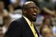ORLANDO, FL - MAY 30: Head coach Mike Brown of the Cleveland Cavaliers looks on from the sidelines against the Orlando Magic in Game Six of the Eastern Conference Finals during the 2009 Playoffs at Amway Arena on May 30, 2009 in Orlando, Florida. NOTE TO USER: User expressly acknowledges and agrees that, by downloading and or using this photograph, User is consenting to the terms and conditions of the Getty Images License Agreement (Photo by Elsa/Getty Images)
