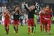 TURIN, ITALY - APRIL 10: Players of FC Bayern Muenchen celebrate victory at the end of the UEFA Champions League quarter-final second leg match between Juventus and FC Bayern Muenchen at Juventus Arena on April 10, 2013 in Turin, Italy. (Photo by Valerio Pennicino/Getty Images)