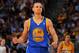 DENVER, CO - APRIL 23: Stephen Curry #30 of the Golden State Warriors celebrates a play against the Denver Nuggets during Game Two of the Western Conference Quarterfinals of the 2013 NBA Playoffs at the Pepsi Center on April 23, 2013 in Denver, Colorado. The Warriors defeated the Nuggets 131-117. NOTE TO USER: User expressly acknowledges and agrees that, by downloading and or using this photograph, User is consenting to the terms and conditions of the Getty Images License Agreement. (Photo by Doug Pensinger/Getty Images)