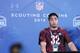 INDIANAPOLIS, IN - FEBRUARY 23: Manti Te'o of Notre Dame speaks to the media during the 2013 NFL Combine at Lucas Oil Stadium on February 23, 2013 in Indianapolis, Indiana. (Photo by Joe Robbins/Getty Images)