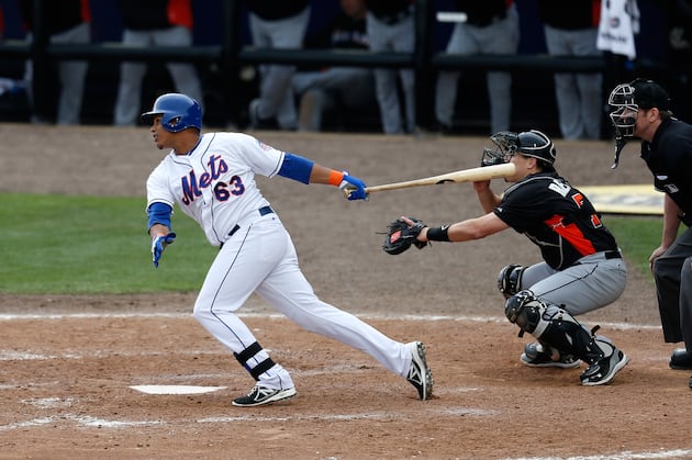 Juan Lagares Records First Major-League Hit in Debut