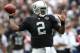 OAKLAND, CA - OCTOBER 18: JaMarcus Russell #2 of the Oakland Raiders passes against the Philadelphia Eagles during an NFL game at the Oakland-Alameda County Coliseum on October 18, 2009 in Oakland, California. (Photo by Jed Jacobsohn/Getty Images)