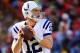 KANSAS CITY, MO - DECEMBER 23: Quarterback Andrew Luck #12 of the Indianapolis Colts in action during the game against the Kansas City Chiefs at Arrowhead Stadium on December 23, 2012 in Kansas City, Missouri. (Photo by Jamie Squire/Getty Images)