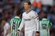 MADRID, SPAIN - APRIL 20: Cristiano Ronaldo of Real Madrid CF reacts dejected during the La Liga match between Real Madrid CF and Real Betis Balompie at Santiago Bernabeu Stadium on April 20, 2013 in Madrid, Spain. (Photo by Gonzalo Arroyo Moreno/Getty Images)