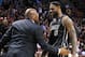 MIAMI, FL - JANUARY 19: LeBron James #6 of the Miami Heat greets Los Angeles Lakers head coach Mike Brown during a game at American Airlines Arena on January 19, 2012 in Miami, Florida. NOTE TO USER: User expressly acknowledges and agrees that, by downloading and/or using this Photograph, User is consenting to the terms and conditions of the Getty Images License Agreement. (Photo by Mike Ehrmann/Getty Images)