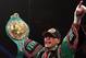 LAS VEGAS, NV - SEPTEMBER 15: Daniel Ponce De Leon reacts after defeating Jhonny Gonzalez during their WBC featherweight title fight at MGM Grand Garden Arena on September 15, 2012 in Las Vegas, Nevada. (Photo by Josh Hedges/Getty Images)