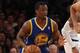 NEW YORK, NY - FEBRUARY 27: Harrison Barnes #40 of the Golden State Warriors dribbles against the New York Knicks at Madison Square Garden on February 27, 2013 in New York City. NOTE TO USER: User expressly acknowledges and agrees that, by downloading and/or using this photograph, user is consenting to the terms and conditions of the Getty Images License Agreement. The Knicks defeated the Warriors 109-105. (Photo by Bruce Bennett/Getty Images)