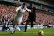 Gareth Bale and Jean Beausejour compete for the ball during Wigan Athletic's 1-0 defeat of Tottenham Hotspur in November.