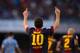 VIGO, SPAIN - MARCH 30: Lionel Messi of FC Barcelona celebrates after scoring Barcelona's second goal during the La Liga match between RC Celta de Vigo and FC Barcelona at Estadio Balaidos on March 30, 2013 in Vigo, Spain. (Photo by Denis Doyle/Getty Images)