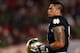 MIAMI GARDENS, FL - JANUARY 07: Manti Te'o #5 of the Notre Dame Fighting Irish warms up prior to playing against the Alabama Crimson Tide in the 2013 Discover BCS National Championship game at Sun Life Stadium on January 7, 2013 in Miami Gardens, Florida. (Photo by Mike Ehrmann/Getty Images)
