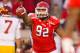 October 4, 2012; Salt Lake City, UT, USA; Utah Utes defensive tackle Star Lotulelei (92) celebrates a fumble recovery during the first quarter against the Southern California Trojans at Rice-Eccles Stadium. Mandatory Credit: Russ Isabella-USA TODAY Sports