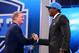 NEW YORK, NY - APRIL 25: Ezekiel Ansah of the BYU Cougars greets NFL Commissioner Roger Goodell after Ansah was picked #5 overall by the Detroit Lions in the first round of the 2013 NFL Draft at Radio City Music Hall on April 25, 2013 in New York City. (Photo by Al Bello/Getty Images)