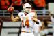 SAN ANTONIO, TX - DECEMBER 29: David Ash #14 of the University of Texas Longhorns drops back to pass against the Oregon State Beavers during the Valero Alamo Bowl at the Alamodome on December 29, 2012 in San Antonio, Texas. Texas won the game 31-27. (Photo by Stacy Revere/Getty Images)