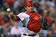 PHILADELPHIA, PA - SEPTEMBER 25: Carlos Ruiz #51 of the Philadelphia Phillies makes a throw to first base during the game against the Washington Nationals at Citizens Bank Park on September 25, 2012 in Philadelphia, Pennsylvania. The Phillies won 6-3. (Photo by Drew Hallowell/Getty Images)