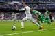 MADRID, SPAIN - APRIL 20: Cristiano Ronaldo (L) of Real Madrid shields Ruben Perez of Real Betis Balompie from the ball during the la Liga match between Real Madrid CF and Real Betis Balompie at Estadio Santiago Bernabeu on April 20, 2013 in Madrid, Spain. (Photo by Jasper Juinen/Getty Images)