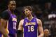 SAN ANTONIO, TX - APRIL 21: Dwight Howard #12 and Pau Gasol #16 of the Los Angeles Lakers react to a call against the San Antonio Spurs during Game One of the Western Conference Quarterfinals of the 2013 NBA Playoffs at at AT&T Center on April 21, 2013 in San Antonio, Texas. NOTE TO USER: User expressly acknowledges and agrees that, by downloading and or using this photograph, User is consenting to the terms and conditions of the Getty Images License Agreement. (Photo by Ronald Martinez/Getty Images)