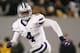 October 20, 2012; Morgantown, WV, USA; Kansas State Wildcats linebacker Arthur Brown (4) on the field against the West Virginia Mountaineers during the third quarter at Milan Puskar Stadium. The Kansas State Wildcats won 55-14. Mandatory Credit: Charles LeClaire-USA TODAY Sports