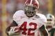 ORLANDO, FL - JANUARY 01: Eddie Lacy #42 of the Alabama Crimson Tide rushes for a touchdown during the Capitol One Bowl against the Michigan State Spartans at the Florida Citrus Bowl on January 1, 2011 in Orlando, Florida. (Photo by Mike Ehrmann/Getty Images)