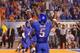 BOISE, ID - SEPTEMBER 20: Jamar Taylor #5 of the Boise State Broncos celebrates after the Broncos tipped away the BYU Cougars' two pointy attempt at Bronco Stadium on September 20, 2012 in Boise, Idaho. The Broncos won 7-6. (Photo by Otto Kitsinger III/Getty Images)