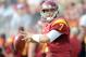 LOS ANGELES, CA - SEPTEMBER 22: Matt Barkley #7 of the USC Trojans makes a pass during the game against the California Golden Bears at Los Angeles Memorial Coliseum on September 22, 2012 in Los Angeles, California. (Photo by Harry How/Getty Images)