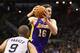 SAN ANTONIO, TX - APRIL 24: Pau Gasol #16 of the Los Angeles Lakers during Game Two of the Western Conference Quarterfinals of the 2013 NBA Playoffs at AT&T Center on April 24, 2013 in San Antonio, Texas. NOTE TO USER: User expressly acknowledges and agrees that, by downloading and or using this photograph, User is consenting to the terms and conditions of the Getty Images License Agreement. (Photo by Ronald Martinez/Getty Images)