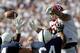 STATE COLLEGE, PA - SEPTEMBER 10: Jesse Williams #54 of the Alabama Crimson Tide blocks a pass thrown by quarterback Rob Bolden #1 of the Penn State Nittany Lions during the first half at Beaver Stadium on September 10, 2011 in State College, Pennsylvania. (Photo by Rob Carr/Getty Images)